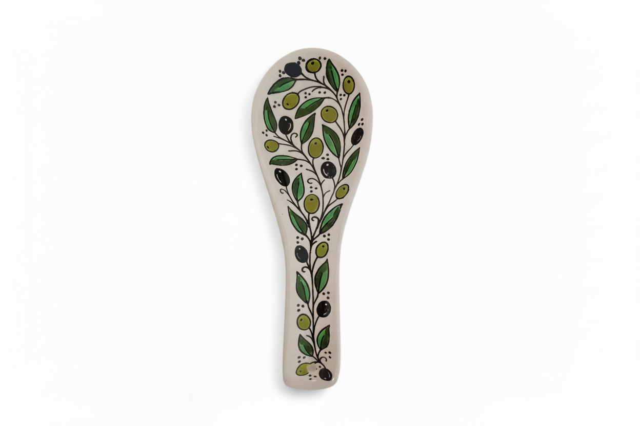 Olive Pattern Spoon Rest