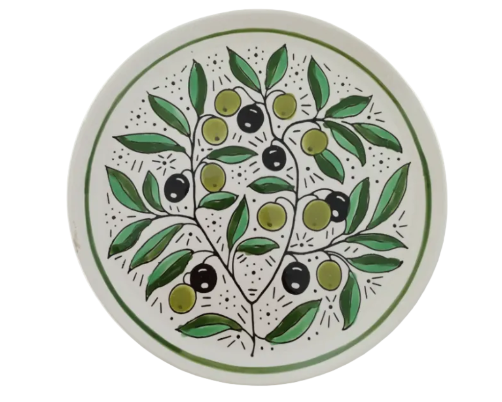Olive Pattern Ceramic Plate