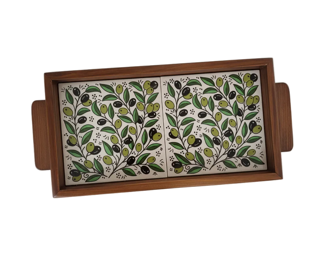 Olive Pattern 15*30 cm Tray