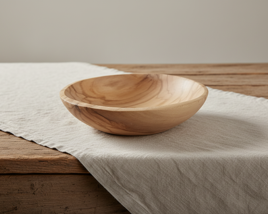 Olive Wood Round Plate