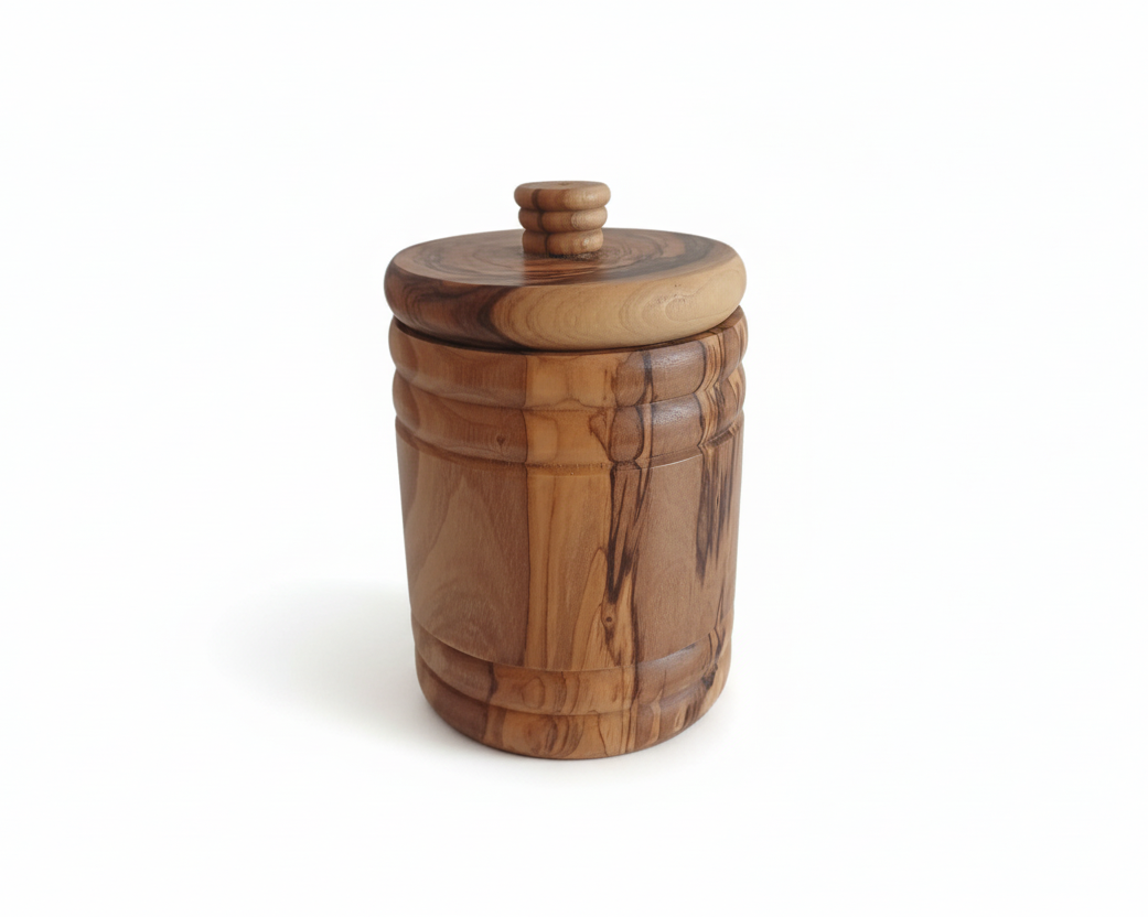 Olive Wood Honey Pot