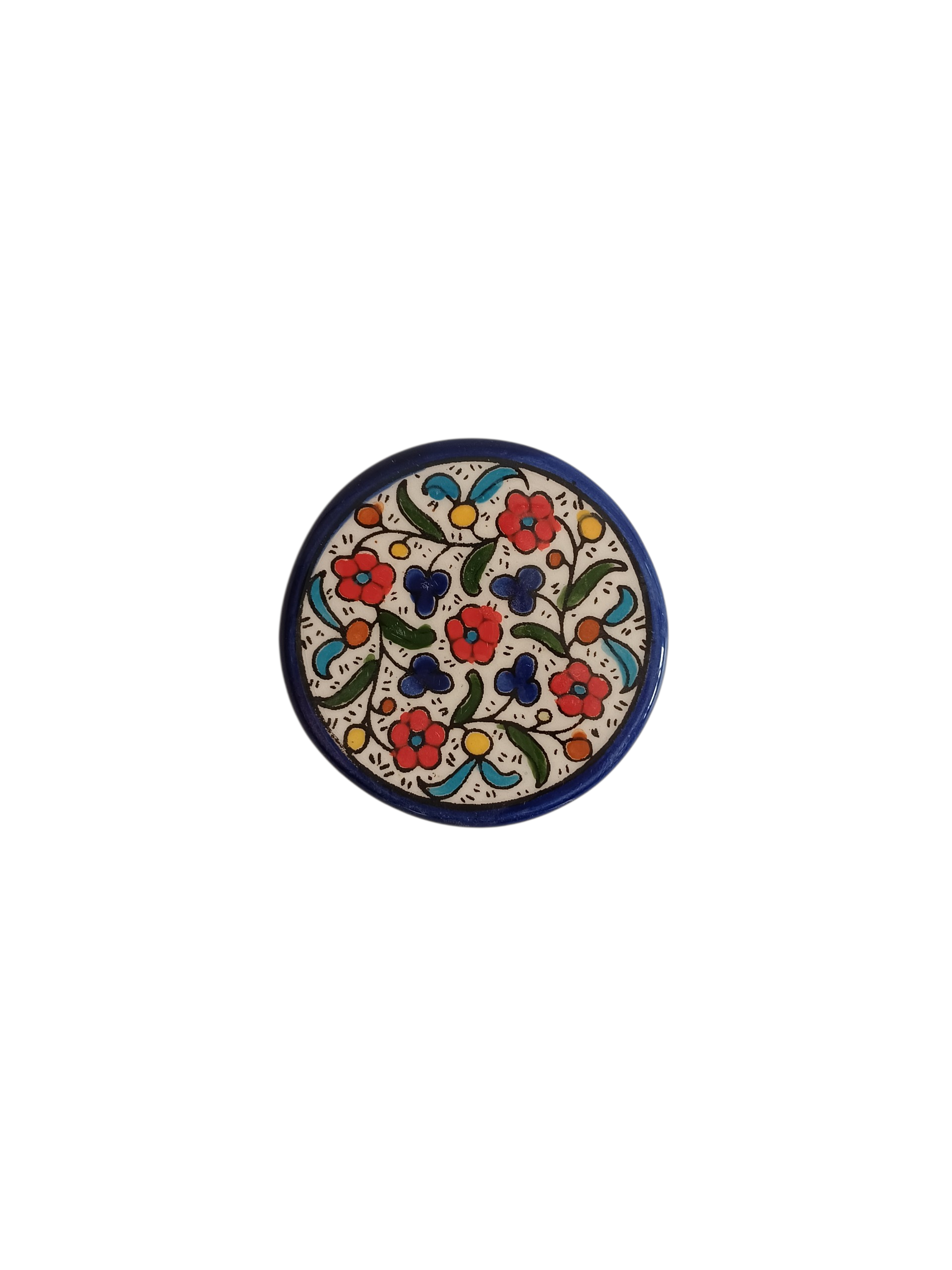 7 cm ceramic Magnet - Colourful Flowers